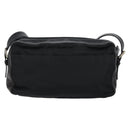 PRADA Shoulder Bag Nylon Leather Black Silver Auth 121352-2