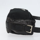 PRADA Shoulder Bag Nylon Leather Black Silver Auth 121352-3