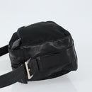 PRADA Shoulder Bag Nylon Leather Black Silver Auth 121352-4