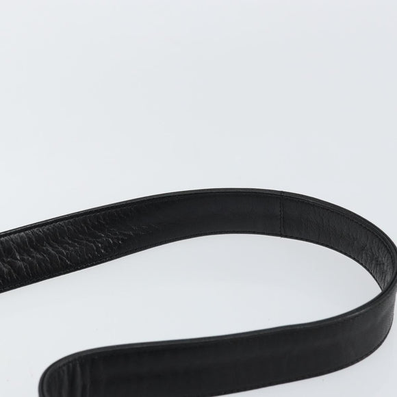 PRADA Shoulder Bag Nylon Leather Black Silver Auth 121352