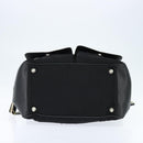 BALLY Boston Bag Nylon Leather 2way Black Silver gold Auth 121353-5