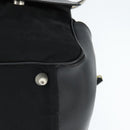 BALLY Boston Bag Nylon Leather 2way Black Silver gold Auth 121353-16