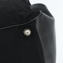 BALLY Boston Bag Nylon Leather 2way Black Silver gold Auth 121353-10