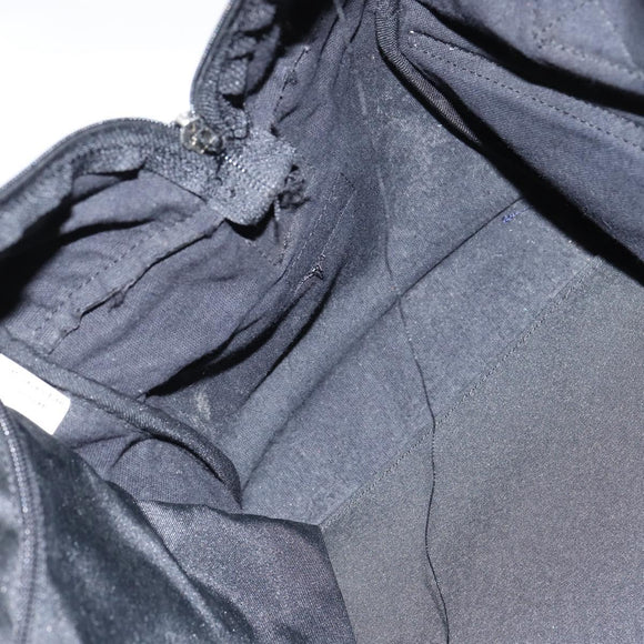 BALLY Boston Bag Nylon Leather 2way Black Silver gold Auth 121353