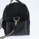 BALLY Boston Bag Nylon Leather 2way Black Silver gold Auth 121353-4
