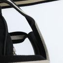 BALLY Boston Bag Nylon Leather 2way Black Silver gold Auth 121353-8