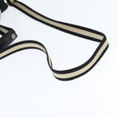 BALLY Boston Bag Nylon Leather 2way Black Silver gold Auth 121353-9