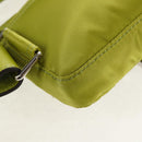 FENDI POTER Shoulder Bag Nylon 2way Green Silver Auth 121360M-15