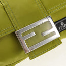 FENDI POTER Shoulder Bag Nylon 2way Green Silver Auth 121360M-18