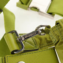 FENDI POTER Shoulder Bag Nylon 2way Green Silver Auth 121360M-19