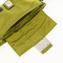 FENDI POTER Shoulder Bag Nylon 2way Green Silver Auth 121360M-20