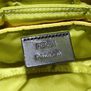 FENDI POTER Shoulder Bag Nylon 2way Green Silver Auth 121360M-22
