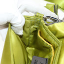 FENDI POTER Shoulder Bag Nylon 2way Green Silver Auth 121360M-25