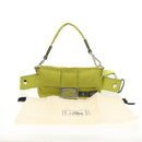FENDI POTER Shoulder Bag Nylon 2way Green Silver Auth 121360M-28