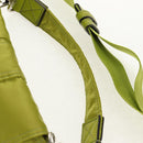 FENDI POTER Shoulder Bag Nylon 2way Green Silver Auth 121360M-8