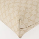 GUCCI GG Supreme Schoudertas PVC Beige Goud 211133 Auth 121363-12