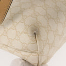 GUCCI GG Supreme Schoudertas PVC Beige Goud 211133 Auth 121363-13