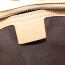 GUCCI GG Supreme Schoudertas PVC Beige Goud 211133 Auth 121363-17