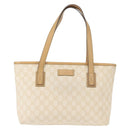 GUCCI GG Supreme Schoudertas PVC Beige Goud 211133 Auth 121363-2