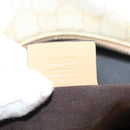 GUCCI GG Supreme Schoudertas PVC Beige Goud 211133 Auth 121363-22