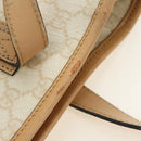 GUCCI GG Supreme Schoudertas PVC Beige Goud 211133 Auth 121363-24