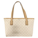 GUCCI GG Supreme Schoudertas PVC Beige Goud 211133 Auth 121363-3