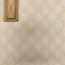 GUCCI GG Supreme Schoudertas PVC Beige Goud 211133 Auth 121363-4