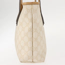 GUCCI GG Supreme Schoudertas PVC Beige Goud 211133 Auth 121363-6