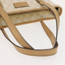 GUCCI GG Supreme Schoudertas PVC Beige Goud 211133 Auth 121363-8