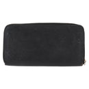 LOUIS VUITTON Monogram Empreinte Zippy Wallet Wallet Black M61864 LV Auth 121364-2