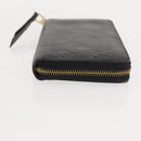 LOUIS VUITTON Monogram Empreinte Zippy Wallet Wallet Black M61864 LV Auth 121364-3
