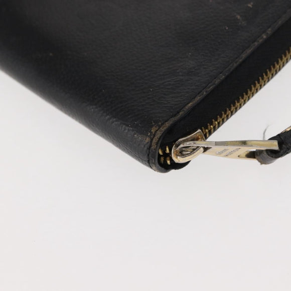 LOUIS VUITTON Monogram Empreinte Zippy Wallet Wallet Black M61864 LV Auth 121364