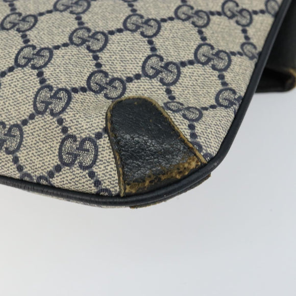 GUCCI GG Supreme Clutch Bag PVC Navy 89 02 075 Auth 121367