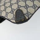 GUCCI GG Supreme Clutch Bag PVC Navy 89 02 075 Auth 121367-16