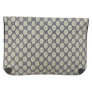 GUCCI GG Supreme Clutch Bag PVC Navy 89 02 075 Auth 121367-2
