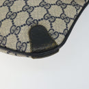 GUCCI GG Supreme Clutch Bag PVC Navy 89 02 075 Auth 121367-14