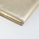 SAINT LAURENT Long Wallet Leather Gold Tone Auth 121369-16