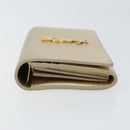 SAINT LAURENT Long Wallet Leather Gold Tone Auth 121369-4