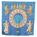 HERMES Carre 90 Scarf Silk Light Blue Auth 121371-1