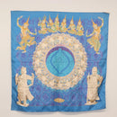 HERMES Carre 90 Scarf Silk Light Blue Auth 121371-14