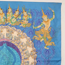 HERMES Carre 90 Scarf Silk Light Blue Auth 121371-4