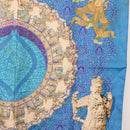 HERMES Carre 90 Scarf Silk Light Blue Auth 121371-7