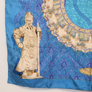 HERMES Carre 90 Scarf Silk Light Blue Auth 121371-8