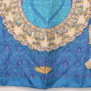 HERMES Carre 90 Scarf Silk Light Blue Auth 121371-9