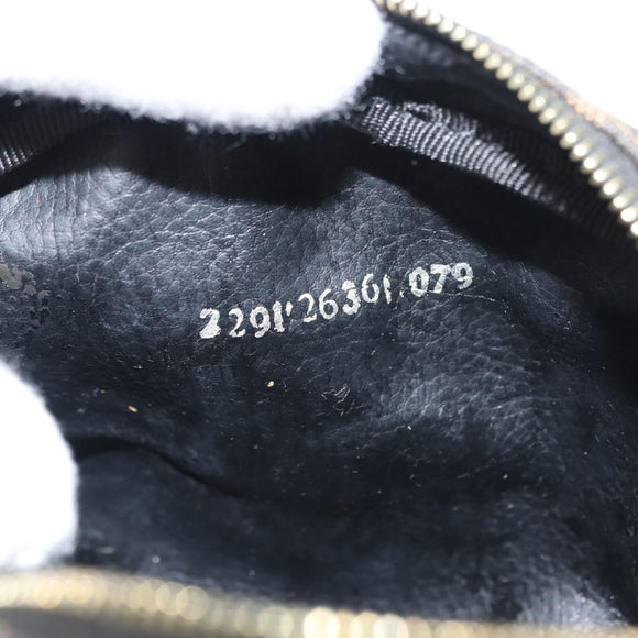 FENDI Zucca Canvas Pouch Black Brown Auth 121373