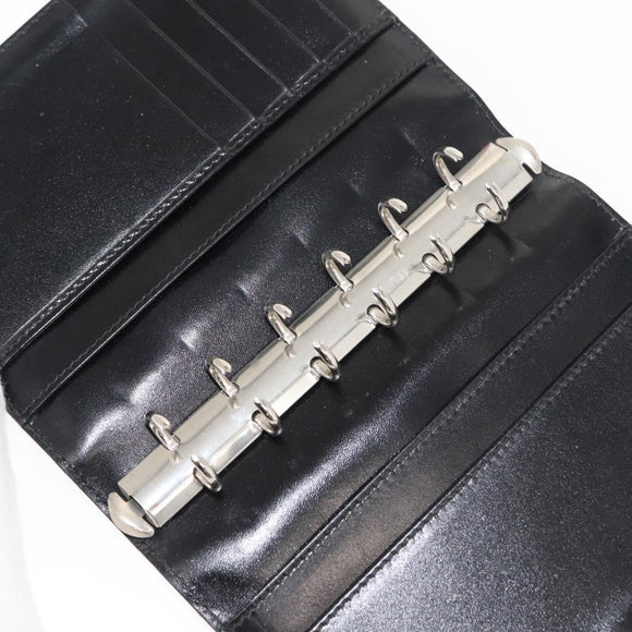 GUCCI Day Planner Cover Leather Black 031 2149 1015 Auth 121374