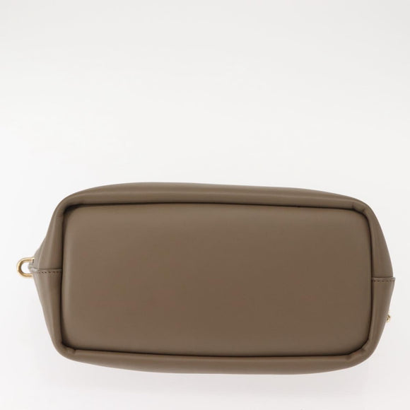 Chloe Bailey Hand Bag Leather 2way Gray Light Blue Auth 121377