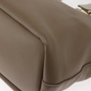 Chloe Bailey Hand Bag Leather 2way Gray Light Blue Auth 121377-16