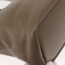 Chloe Bailey Hand Bag Leather 2way Gray Light Blue Auth 121377-17