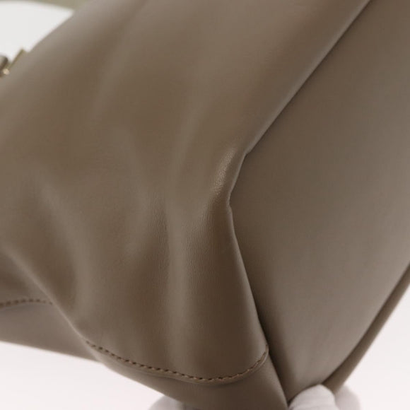 Chloe Bailey Hand Bag Leather 2way Gray Light Blue Auth 121377